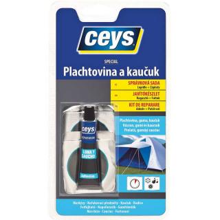 PLACHTOVINA A KAUČUK 7 ml + 4 záplaty (spojuje a opravuje malé otvory a roztržení v plachtovinách)