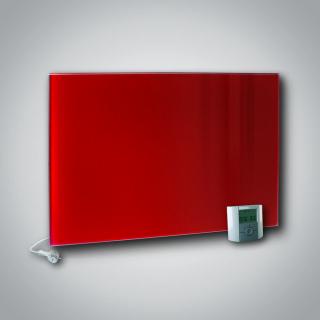 Sálavý skleněný panel GR+ 300 červený