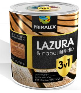 PRIMALEX LAZURA TENKOVRSTVÁ 3v1 - 0,75 l barvy: dub letní
