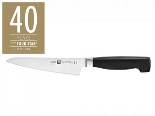 AKCE -30% Zwilling Four Star kuchařský nůž Compact, vroubkované ostří, 140 mm