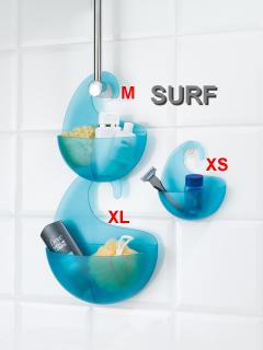 SURF XS koupelnový držák, box na sprchoý gel, šampon a kde co KOZIOL