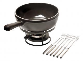 Sýrové, čokovádové fondue set černý, Emile Henry