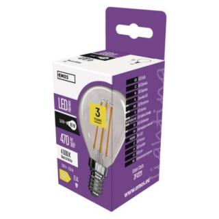 LED žárovka Filament Mini Globe / E14 / 3,4 W (40 W) / 470 lm / neutrální bílá