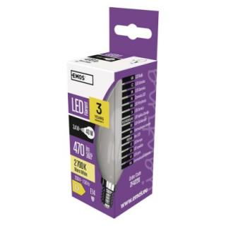 LED žárovka Filament svíčka / E14 / 3,4 W (40 W) / 470 lm / teplá bílá