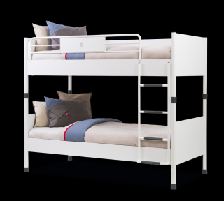 Studentská patrová postel 90x200 cm White