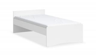 Studentská postel 100x200 cm bez čela White