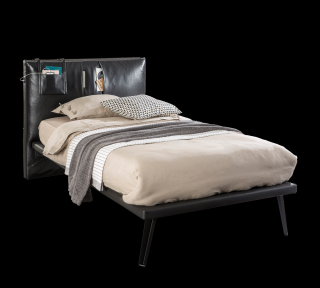 Studentská postel 100x200 cm Dark Metal