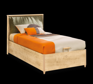 Studentská postel s úložným prostorem vyklápěcí 100x200 cm Mocha