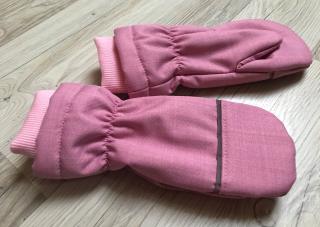 Softshellové rukavice Beránek růžové velikost 5 (teenager)