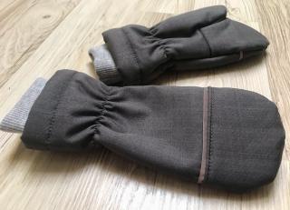 Softshellové rukavice Beránek šedá velikost 1 (0-6 měsíců)