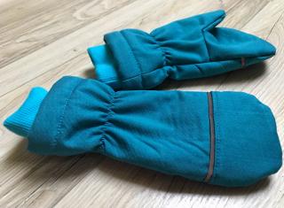 Softshellové rukavice Beránek tyrkys velikost 1 (0-6 měsíců)