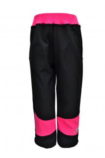 Zimní softshellové kalhoty Basic pink Velikost 98