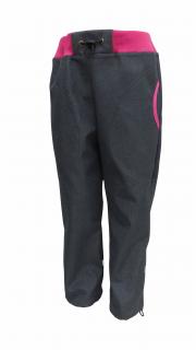 Zimní softshellové kalhoty Denim růžové Velikost 164