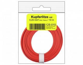 Kabel červený 0,25 mm 10 m - Donau 125-010