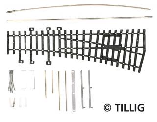 Pravá výhybka H0 stavebnice - Tillig 82431