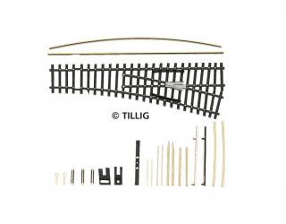 Výhybka pravá TT - stavebnice - Tillig 83433