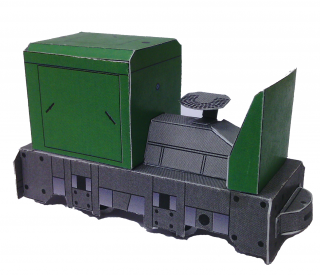 Vystřihovánka Úzkorozchodná lokomotiva BN30 "Žaba" 1:32 (Muzeum průmyslových železnic)