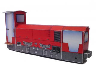 Vystřihovánka Úzkorozchodná lokomotiva DH70 1:32 (Muzeum průmyslových železnic)
