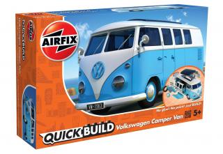 Zacvakávací model auta VW Camper modrý 1:20 - Airfix J6024 (Zahradní železnice)