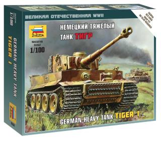 Zacvakávací model tanku 1:100 Tiger I - Zvezda 6256