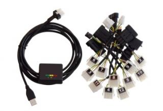 Diagnostika LPG Komplet s 12 adaptéry (univerzální USB adaptér pro LPG diagnostiku)