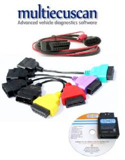 Multiecuscan OBDKey Bluetooth KOMPLET (kompletní diagnostika Fiat, Alfa Romeo, Lancia)