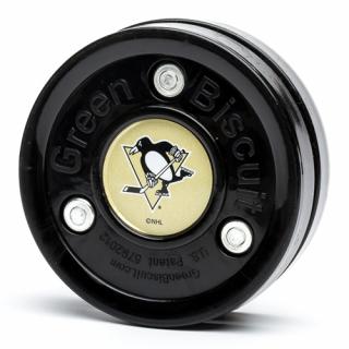 Puk Green Biscuit NHL Pittsburg Penguins Black