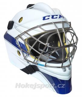 Brankářská maska CCM AXIS 1.5 Junior White Royal Barva: bílo-modrá