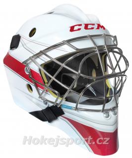 Brankářská maska CCM AXIS 1.5 Senior White Red Barva: bílo-červená