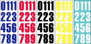 Čísla na helmu vzor 1 Barva: žlutá