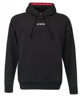 Mikina CCM Team Fleece Pullover Hoodie Senior Black Provedení: XL, černá