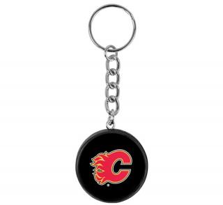Přívěsek na klíče NHL minipuk Calgary Flames