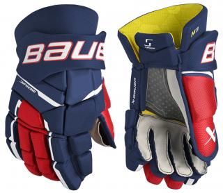 Rukavice Bauer S23 SUPREME M3 Glove INT Velikost: 12 , červeno-bílé