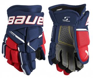 Rukavice Bauer S23 SUPREME M5 PRO Glove Junior Velikost: 10 , červeno-bílé