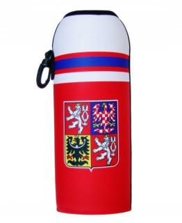 Termoobal na hokejovou láhev 0,7 litru - Česká republika Barva: červeno-bílá