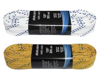 Tkaničky Bauer S20 Laces Wax Finish voskované Provedení: 305 cm (120 ), bílé