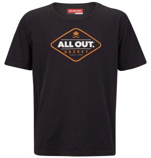 Triko CCM All Outside Tee  Senior Black Velikost: M