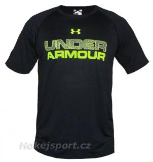 Triko Under Armour Wordmark Stacked Short Sleeve Tee Black Velikost: M