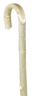 Vycházková hůl dřevěná/1101 pánská - lískový ořech s kulatou rukojetí