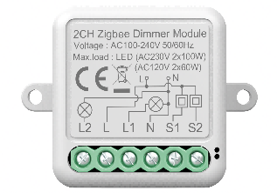 BOT Smart Zigbee přijímač stmívač Tuya CH16 Počet tlačítek: Dvoutlačítkový