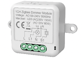 BOT Smart Zigbee přijímač stmívač Tuya CH16 Počet tlačítek: Jednotlačítkový