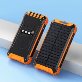 BOT Solární powerbanka SP5 1 panel 30000mAh s kabely Barva: Oranžová