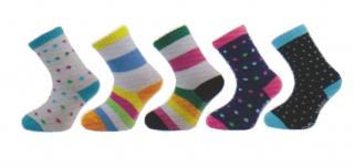 5 párů Novia 54N ponožky dívčí mix vzorů, vel. 12-13 cm (vel. 12-13 cm)