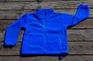 ADLER/MALFINI Jacket Fleece 503 mikina dětská, modrá, jednobarevná