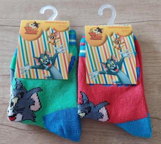 E plus M, ponožky, set 2 páry (červené+zelené), Tom a Jerry (EUR 19/22)
