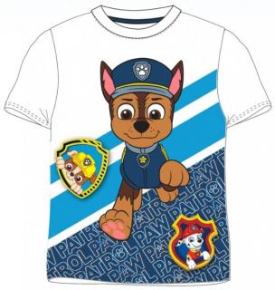 E plus M, triko, Paw Patrol, Tlapková patrola, bílé, krátký rukáv