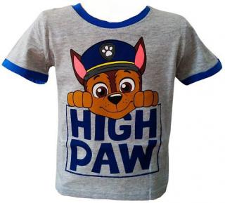 E plus M, triko, Paw Patrol, Tlapková patrola, šedé, krátký rukáv