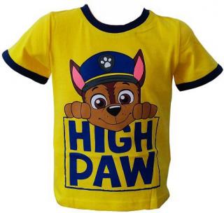 E plus M, triko, Paw Patrol, Tlapková patrola, žluté, krátký rukáv