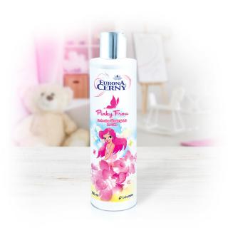 Eurona 6323 Pinky Frou, Ochranný šampon s aloe vera a vitaminem E pro malé slečny, hypoalergenní, nedráždí oči, bez parabenů, SLS/SLES silikonů, 250 ml