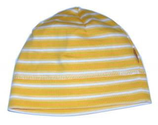 Karpet Hugo 03 čepice bavlna pruhy C žlutá+bílá (vel. 4 (46-49cm))
